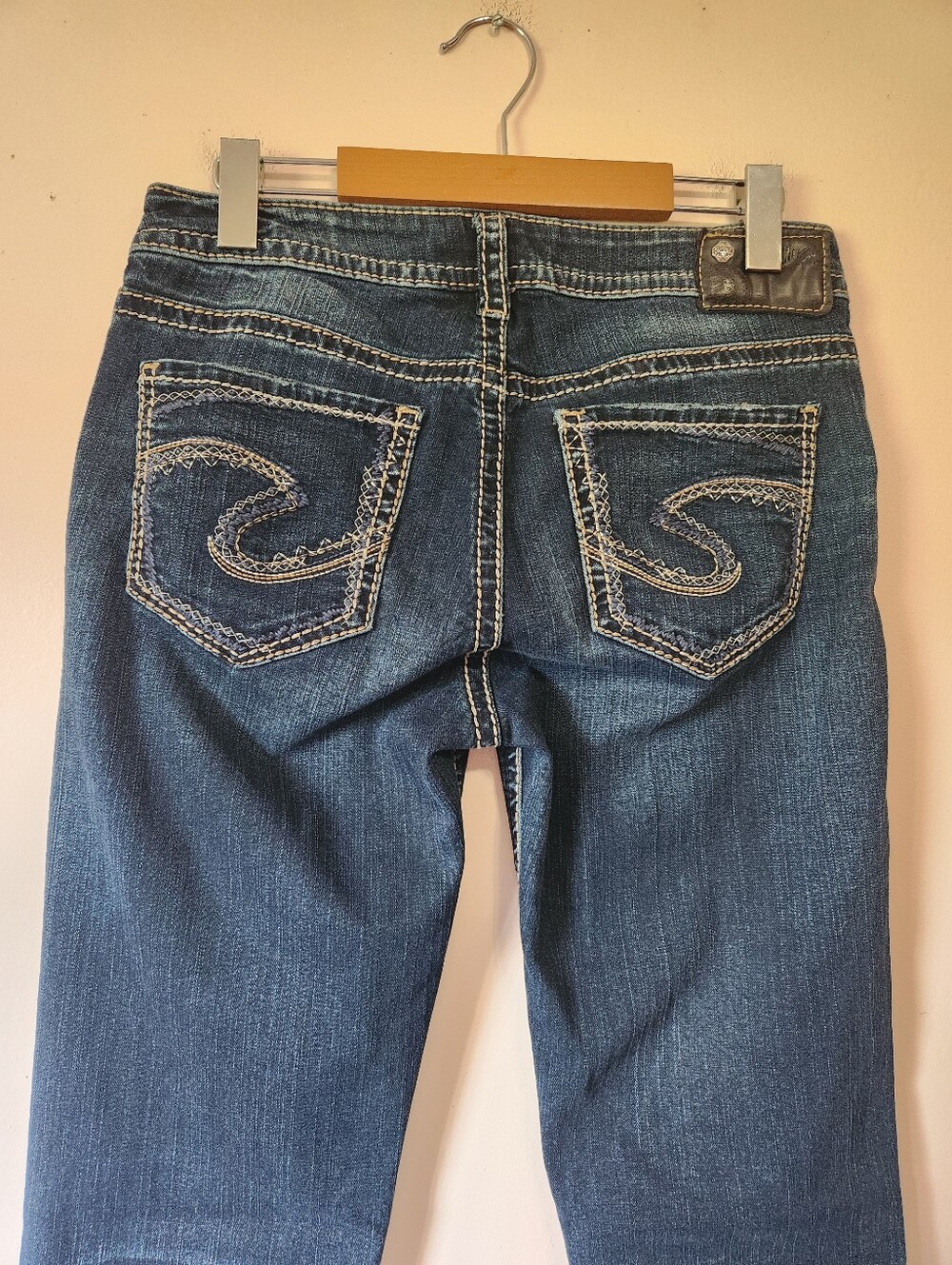 Silver Jeans Co. Suki Mid Straight Fluid Denim Sz W28 L34 Y2K 00s Aesthetic - Picture 6 of 14